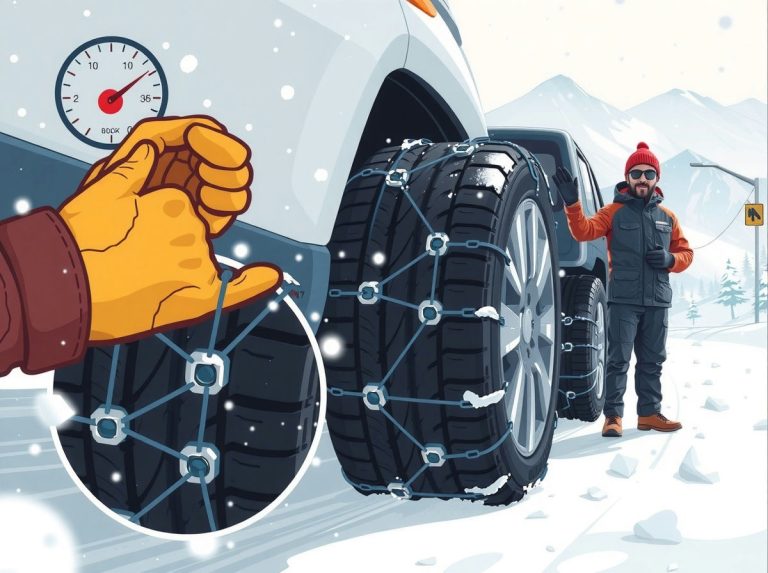 우레탄 스노우체인 장착 후 주의사항, 안전 운전 5가지 체크포인트